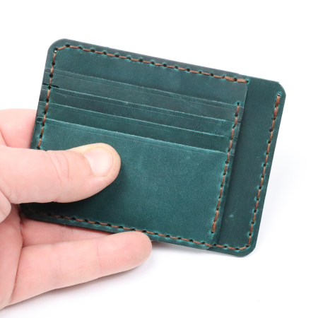 Portcard Minimalist din Piele Naturală , personalizabil, Duma, Turcoaz [5]