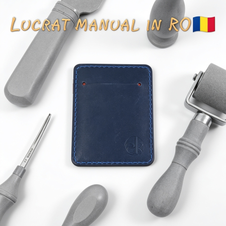 Portcard Personalizat din Piele Naturala Duma Mini – Suport Carduri Gravat Manual, Design Ultra Slim [2]