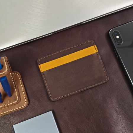 Portcard Personalizat din Piele Naturala Duma Mini – Suport Carduri Gravat Manual, Design Ultra Slim [3]