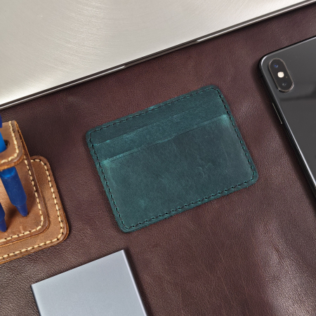 Portcard Personalizat din Piele Naturala Duma Mini – Suport Carduri Gravat Manual, Design Ultra Slim [3]