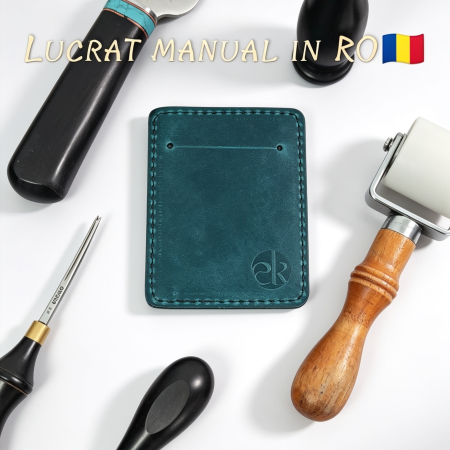 Portcard Personalizat din Piele Naturala Duma Mini – Suport Carduri Gravat Manual, Design Ultra Slim [2]