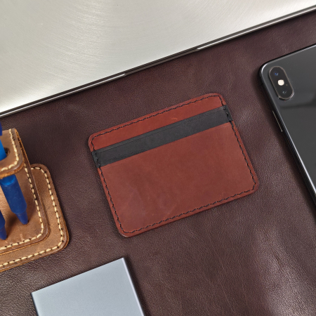 Portcard Personalizat din Piele Naturala Duma Mini – Suport Carduri Gravat Manual, Design Ultra Slim [3]