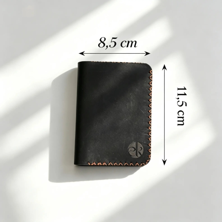 Portofel barbati din piele naturala cu compartiment maruntis Jack 2 M, portofel compact pentru carduri si monede [1]