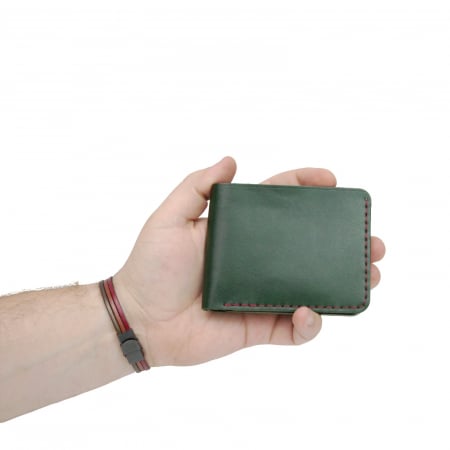 Portofel clasic barbati din piele naturala, Hector, verde [4]