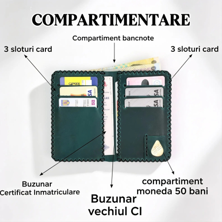 Portofel Barbati din Piele Naturala Jack L - Compartiment Certificat Inmatriculare [2]