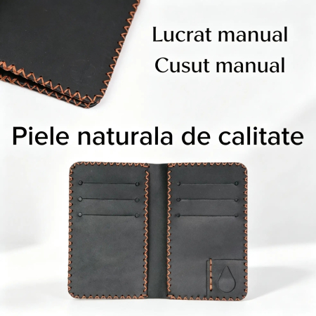 Portofel Barbati din Piele Naturala Jack L - Compartiment Certificat Inmatriculare [3]