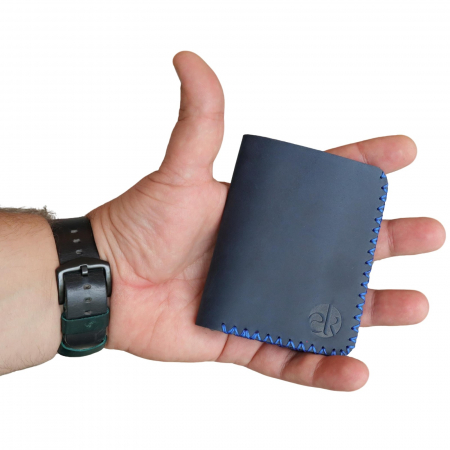 Portofel personalizabil barbati din piele naturala, Jack S, albastru [1]