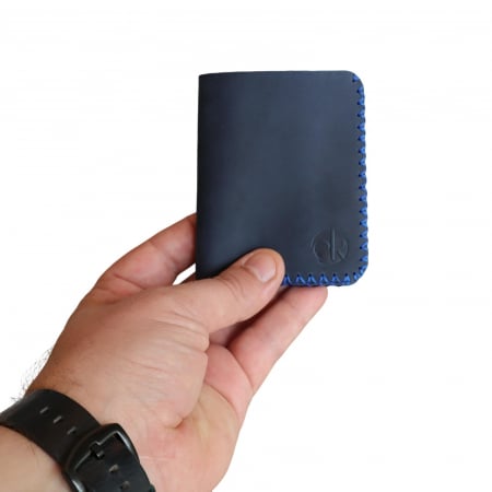 Noutati - Portofel personalizabil barbati din piele naturala, Jack S, albastru