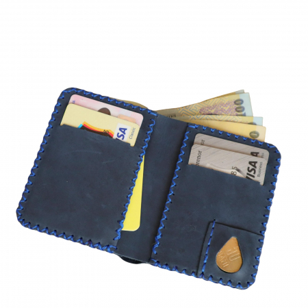 Portofel personalizabil barbati din piele naturala, Jack S, albastru [4]