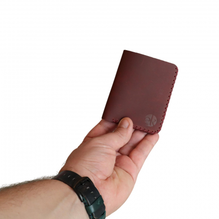 Portofel personalizabil barbati din piele naturala, Jack S, grena [3]