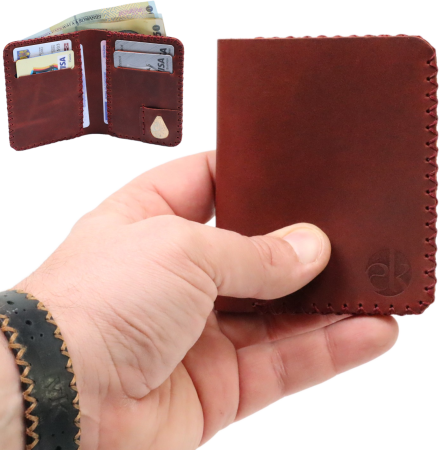 Toate produsele - Portofel barbati din piele naturala, Jack S, grena