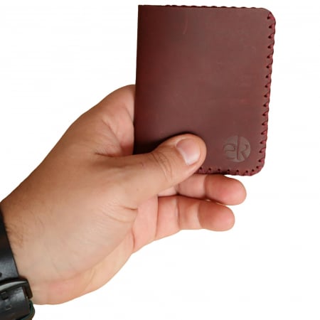 Noutati - Portofel personalizabil barbati din piele naturala, Jack S, grena