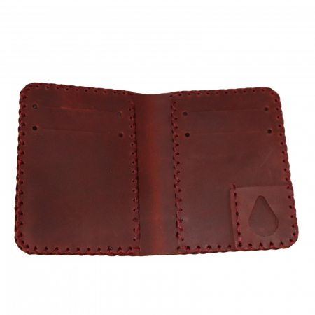 Portofel personalizabil barbati din piele naturala, Jack S, grena [6]