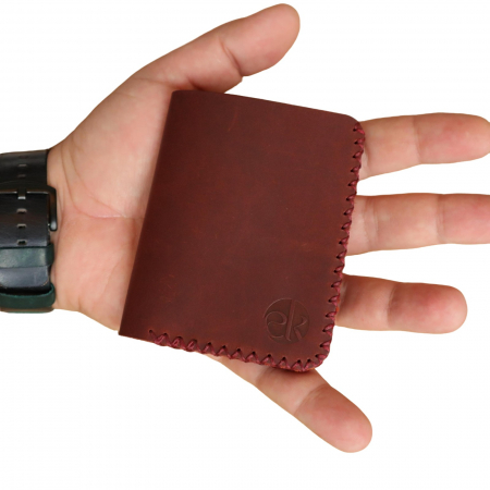 Portofel personalizabil barbati din piele naturala, Jack S, grena [4]