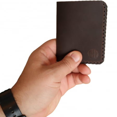 Noutati - Portofel personalizabil barbati din piele naturala, Jack S, maro