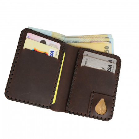 Portofel personalizabil barbati din piele naturala, Jack S, maro [5]