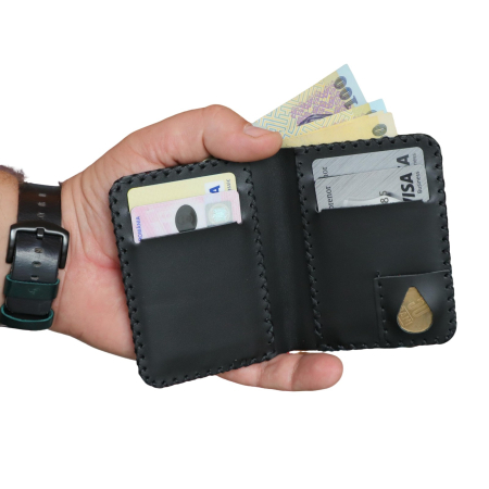 Portofel barbati Jack S, piele naturala premium, design ultra-subtire pentru carduri si bancnote [3]