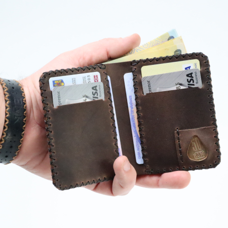 Portofel barbati Jack S, piele naturala premium, design ultra-subtire pentru carduri si bancnote [2]
