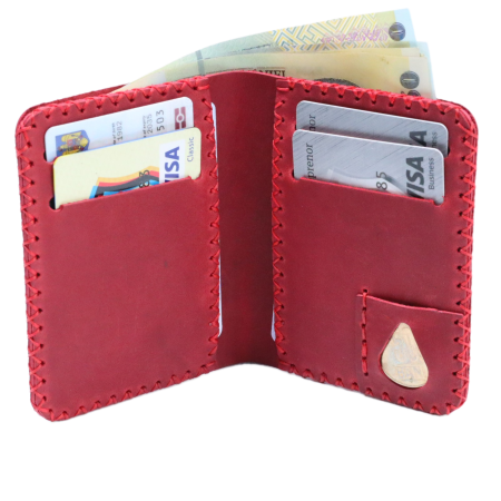 Portofel barbati din piele naturala, Jack S, rosu [5]