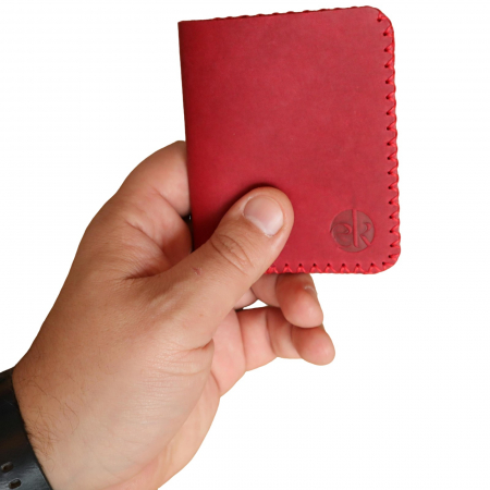 Noutati - Portofel personalizabil barbati din piele naturala, Jack S, rosu