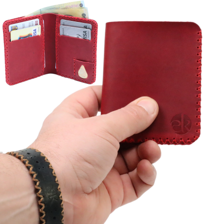 Toate produsele - Portofel barbati din piele naturala, Jack S, rosu