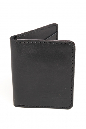 Portofel barbati din piele naturala, lucrat si cusut manual, Adam, Handmade, Negru (cusatura neagra), Produs in Romania [4]