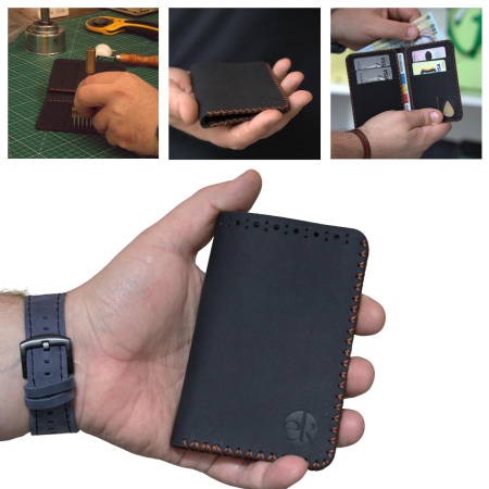 Pentru BARBATI - Portofel barbati Jack M, piele naturala premium, compartimentat pentru buletin, carduri si bancnote