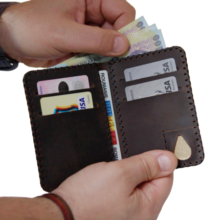 Portofel barbati Jack M, piele naturala premium, compartimentat pentru buletin, carduri si bancnote [6]