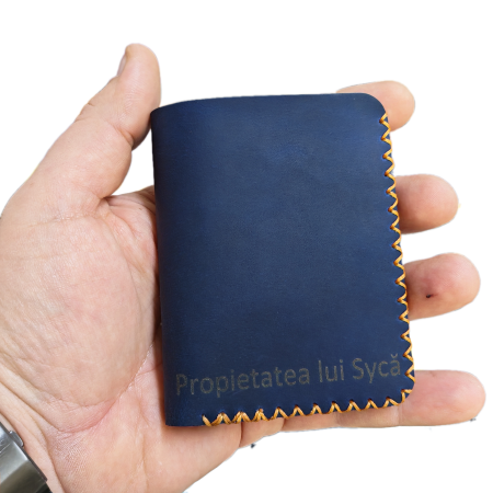 Portofel barbati Jack S personalizat prin gravura, piele naturala premium, design ultra-subtire pentru carduri [0]