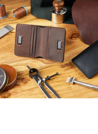 Portofel Barbati Odin din Piele Naturala, Design Slim Bifold [5]