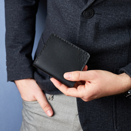 Portofel Barbati Odin din Piele Naturala, Design Slim Bifold [4]