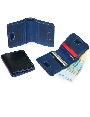 Portofel Barbati Odin din Piele Naturala, Design Slim Bifold [6]