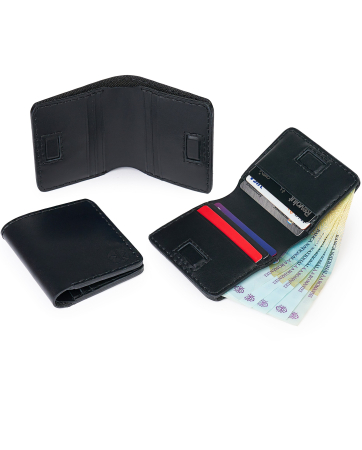 Portofel Barbati Odin din Piele Naturala, Design Slim Bifold [5]