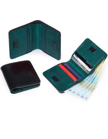 Portofel Barbati Odin din Piele Naturala, Design Slim Bifold [3]