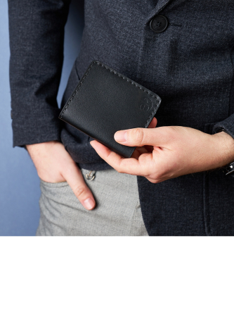 Portofel Barbati Odin din Piele Naturala, Design Slim Bifold [6]