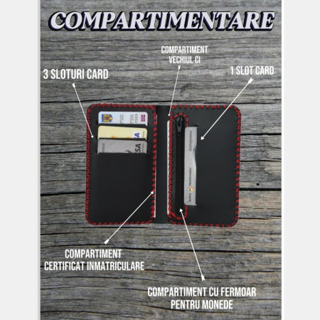 Portofel Barbati Personalizabil Jack 2 L – Piele Naturala pentru Talon Auto [2]