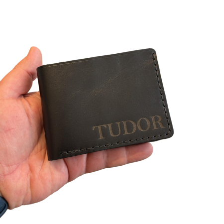 portofele barbati personalizabile - Portofel personalizabil clasic barbati din piele naturala, Hector, maro