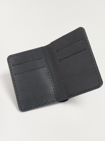Portofel barbati vertical din piele naturala, lucrat si cusut manual, Atlas, Handmade, Negru, Model 2, produs in Romania [2]