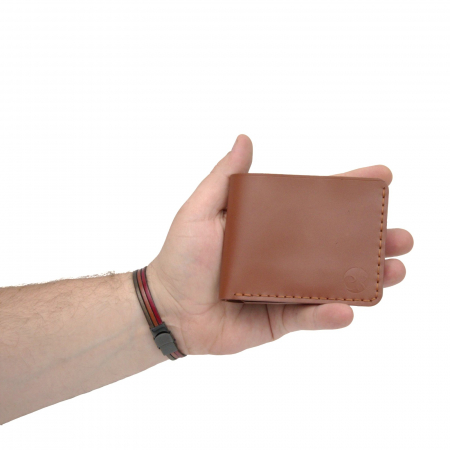 Portofel personalizabil clasic barbati din piele naturala, Hector, maro-cognac [4]