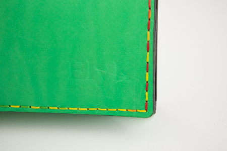 Portofel dama din piele naturala, personalizabil, Eva, verde deschis ( cusatura colorata) [4]