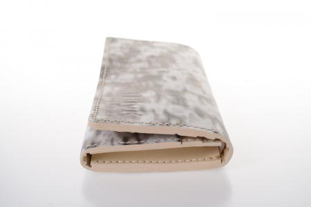 Portofel dama din piele naturala, lucrat si cusut manual, Eva, Handmade, Print Camuflaj, Produs in Romania [7]