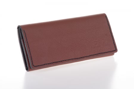 Portofel dama din piele naturala, personalizabil, Eva, grena (cusatura neagra) [3]