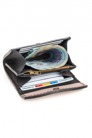 Portofel dama din piele naturala, personalizabil, Dalia, Bej [5]