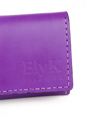 Portofel dama din piele naturala, personalizabil, Eva, Mov ( cusatura lila) [5]