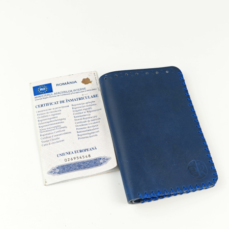 Toate produsele - Portofel, din piele naturala, Jack L, Albastru