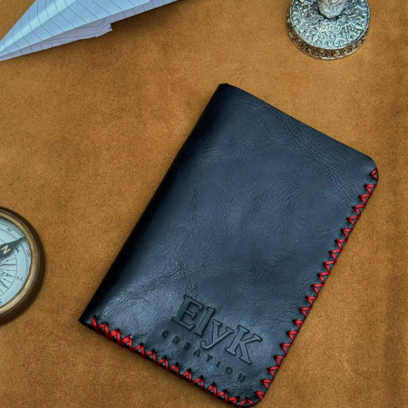 Portofel, personalizabil, din piele naturala, Jack L, Negru antichizat [3]