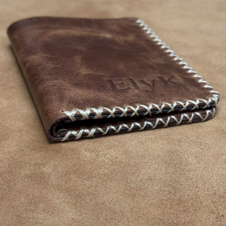 Portofel, personalizabil, din piele naturala, Jack L, Maro antichizat [6]