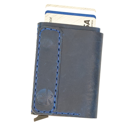 Portofel din piele naturala, Zeno, albastru, protectie RFID [1]