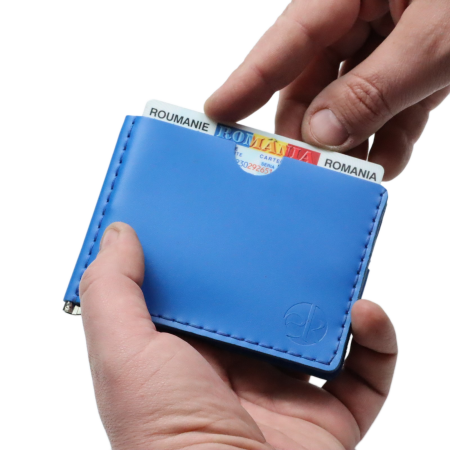 Portofel slim barbati din piele naturala, lucrat si cusut manual, Loki, handmade, Maro ( Crazy Horse ) [3]