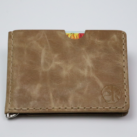 Portofel slim barbati din piele naturala, lucrat si cusut manual, Loki, handmade, Crem [4]